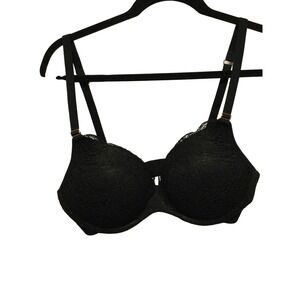 Lively  Black  Lace Full  Coverage  Padded Underwire   Bra 34D‎